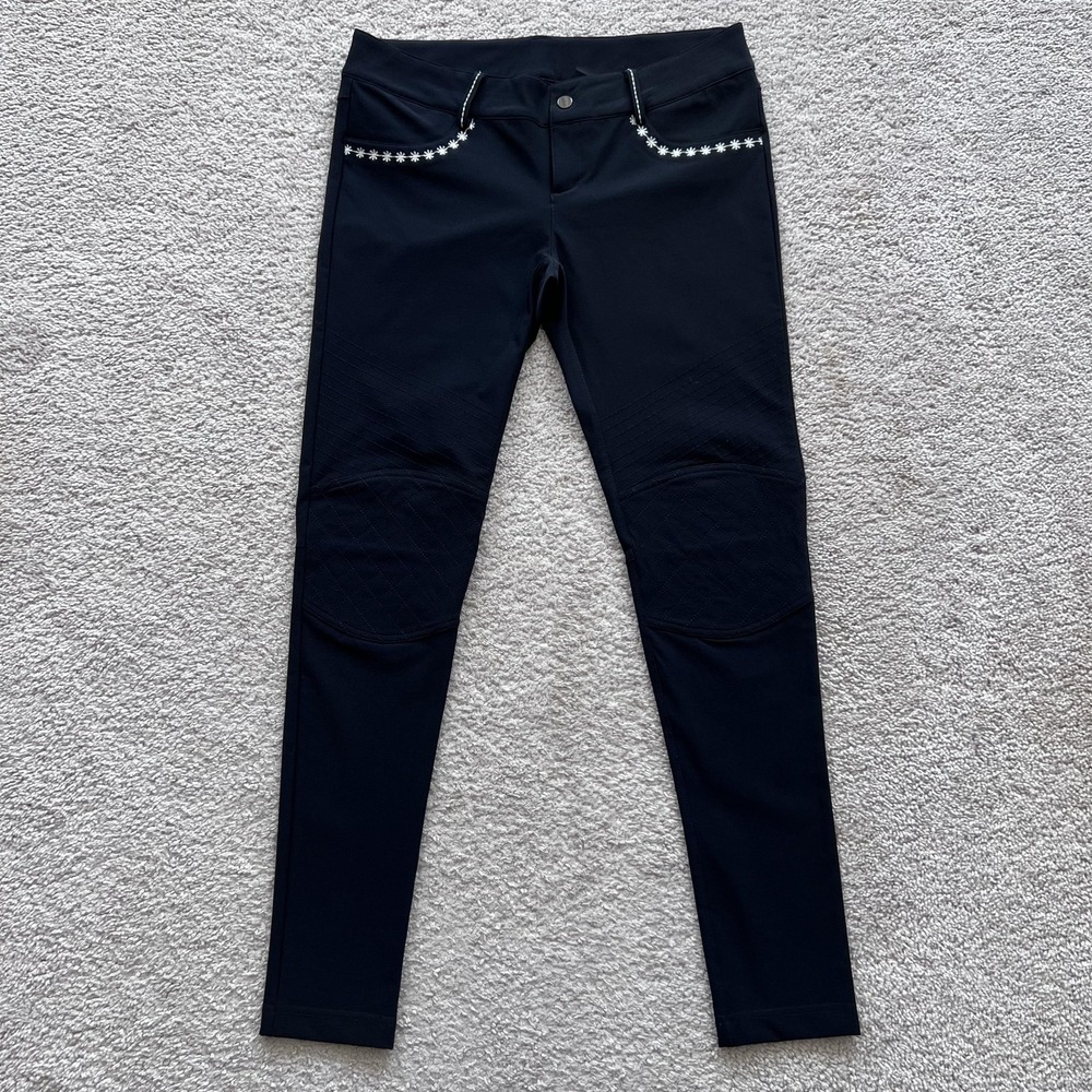 Alp-n-Rock Technical Pants Womens 3 Black Skinny Quilted Ski Embroidered Pockets